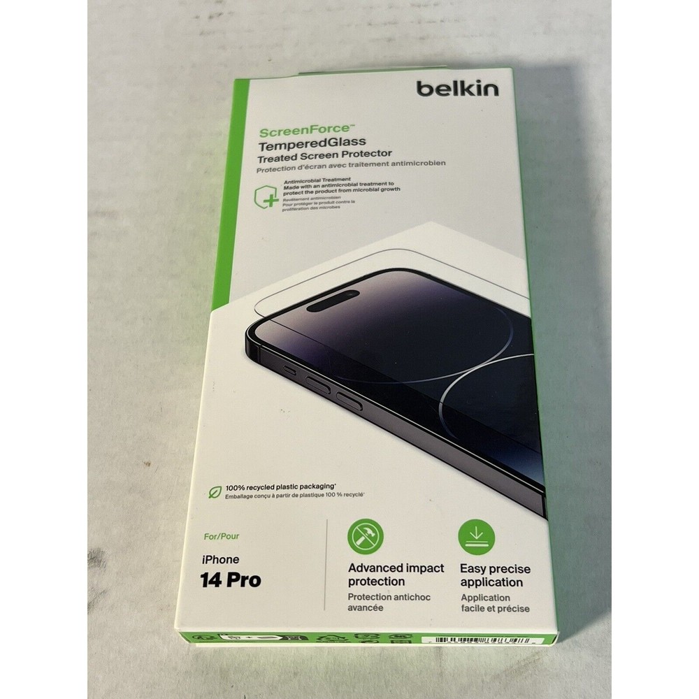 Belkin ScreenForce iPhone 14 Pro Treated Screen Protector Tempered Glass NEW